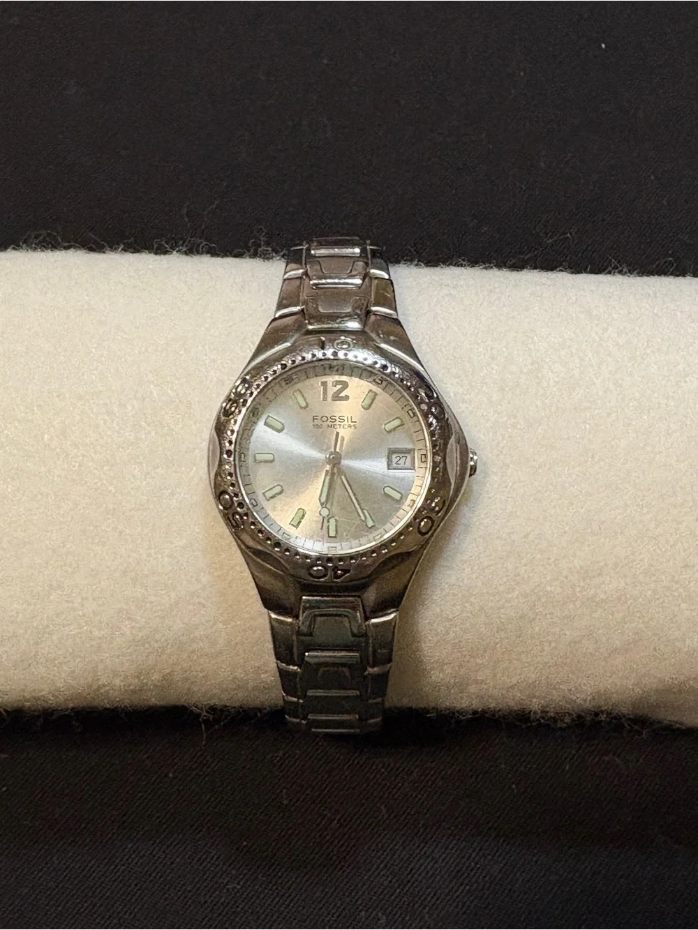 Fossil Silver-Tone Women's Bracelet Watch with Light Silver Dial